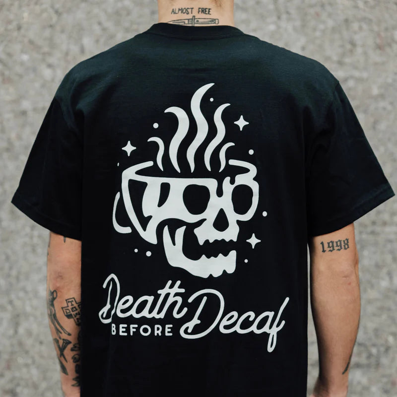 DEATH BEFORE DECAF T-SHIRT