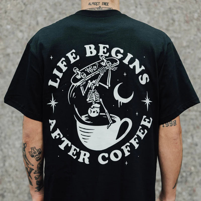 LIFE BEGINS AFTER COFFEE T-SHIRT