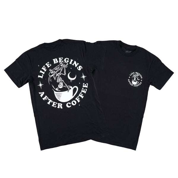 LIFE BEGINS AFTER COFFEE T-SHIRT